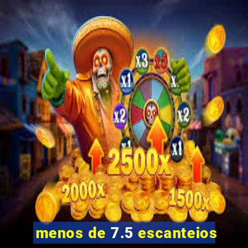 menos de 7.5 escanteios